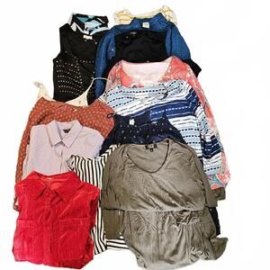 Women's 14 Piece Lot Size Small Blouses Tanks Button Alfred Dunner Eddie Bauer